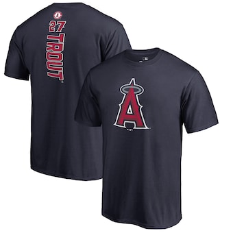 Mike Trout Los Angeles Angels Backer T-Shirt - Navy