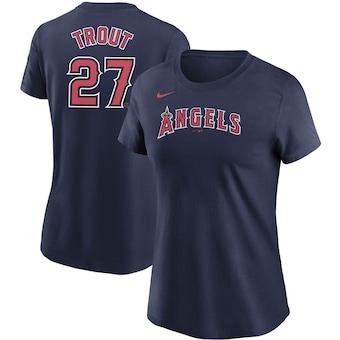 Mike Trout Los Angeles Angels Nike Women's Name & Number T-Shirt - Navy