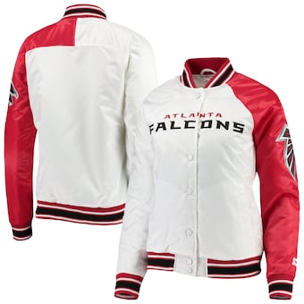Atlanta Falcons Starter Women's Hometown Satin Full-Snap Jacket - White/Red