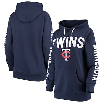 Minnesota Twins G-III 4Her by Carl Banks Women's Extra Inning Colorblock Pullover Hoodie - Navy