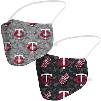 Minnesota Twins Fanatics Branded Adult Camo Duo Face Covering 2-Pack
