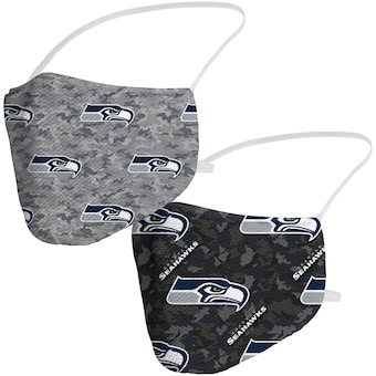 Seattle Seahawks Fanatics Branded Adult Camo Face Covering 2-Pack