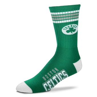Boston Celtics For Bare Feet 4-Stripe Deuce Team Color Performance Crew Socks