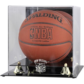 New Orleans Hornets Fanatics Authentic Golden Classic Hardwood Classics 2008 - 2013 Team Logo Basketball Display Case