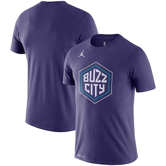 Charlotte Hornets Nike City Edition Logo Performance T-Shirt - Purple