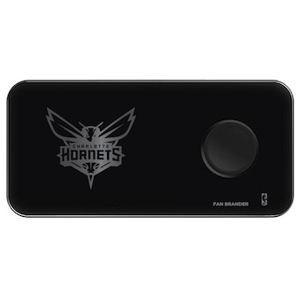 Charlotte Hornets 3-in-1 Glass Wireless Charge Pad - Black