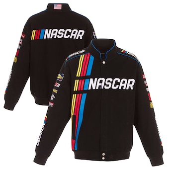 NASCAR JH Design Full-Snap Twill Uniform Jacket - Black