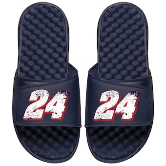 William Byron ISlide Youth Distressed Slide Sandals - Navy