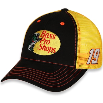 Martin Truex Jr Joe Gibbs Racing Team Collection Bass Pro Shops Sponsor Adjustable Trucker Hat - Black/Yellow