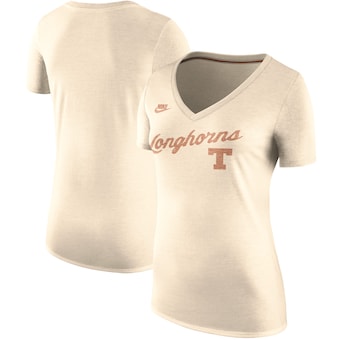 Texas Longhorns Nike Women's Retro Pack V-Neck T-Shirt - Cream