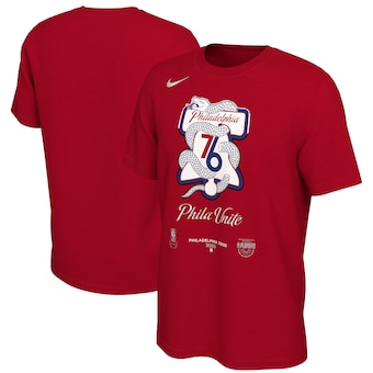 Philadelphia 76ers Nike 2020 NBA Playoffs Bound Mantra T-Shirt - Red