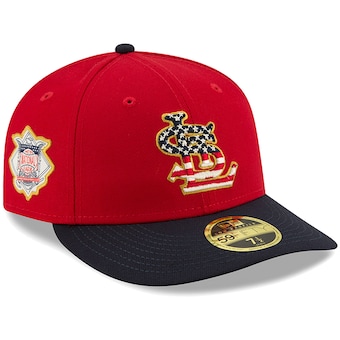 St. Louis Cardinals New Era Stars & Stripes 4th of July On-Field Low Profile 59FIFTY Fitted Hat - Red/Navy