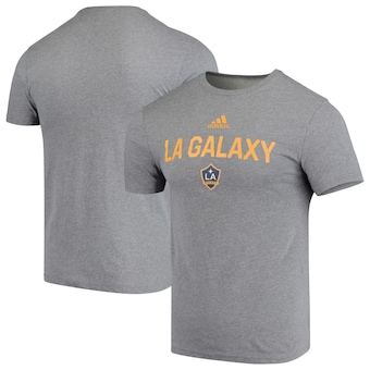 LA Galaxy adidas Tri-Blend Locker Stacked Short Sleeve T-Shirt - Gray