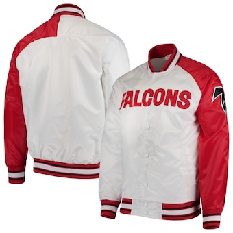 Atlanta Falcons Starter Start of Season Retro Satin Full-Button Varsity Jacket - White
