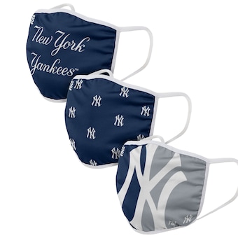 New York Yankees FOCO Adult Cloth Face Covering 3-Pack