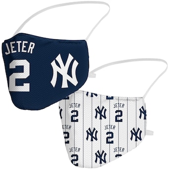 Derek Jeter New York Yankees Fanatics Branded Adult Name & Number Face Covering 2-Pack