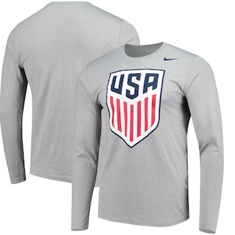 US National Team Nike Legend Dri-FIT Long Sleeve Shirt - Heathered Gray