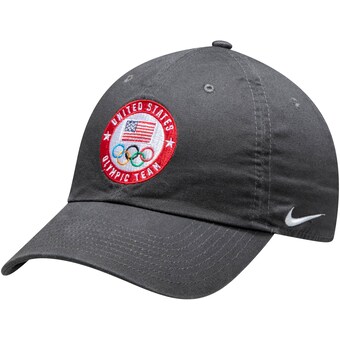 Team USA Nike Flag and Rings Campus Adjustable Performance Hat - Anthracite