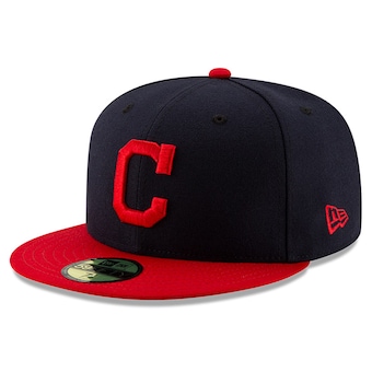 Cleveland Indians New Era Home Authentic Collection On-Field 59FIFTY Fitted Hat - Navy/Red