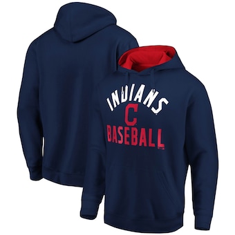 Cleveland Indians Fanatics Branded Team Pride Pullover Hoodie - Navy/Red
