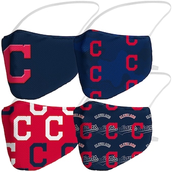 Cleveland Indians Fanatics Branded Adult Variety Face Covering 4-Pack