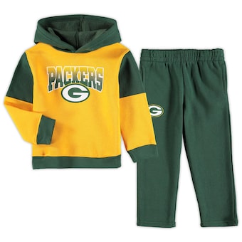 Green Bay Packers Toddler Sideline Hoodie & Pants Set - Gold/Green