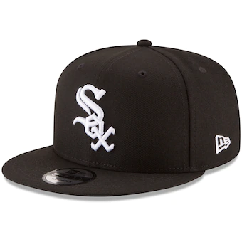 Chicago White Sox New Era Team Color 9FIFTY Snapback Hat - Black