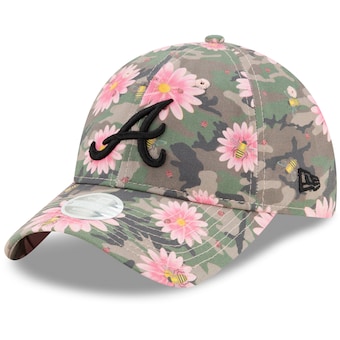 Atlanta Braves New Era Women's Floral Morning 9TWENTY Adjustable Hat - Camo