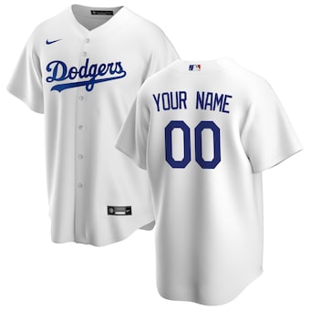 Los Angeles Dodgers Nike Youth 2020 Home Replica Custom Jersey - White