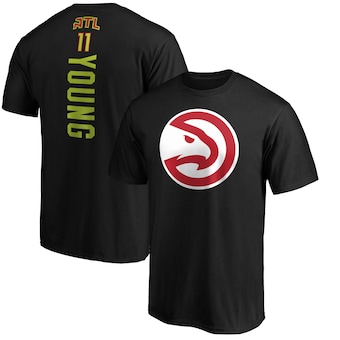 Trae Young Atlanta Hawks Fanatics Branded Team Playmaker Name & Number T-Shirt - Black