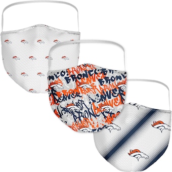 Denver Broncos Fanatics Branded Adult Official Logo Face Covering 3-Pack
