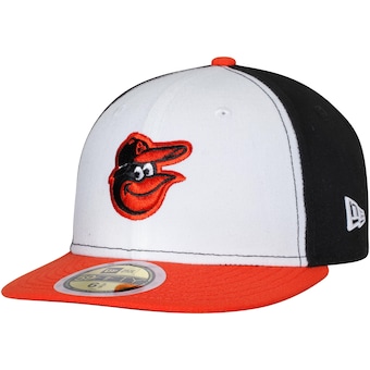 Baltimore Orioles New Era Youth Authentic Collection On-Field Home 59FIFTY Fitted Hat - White/Orange