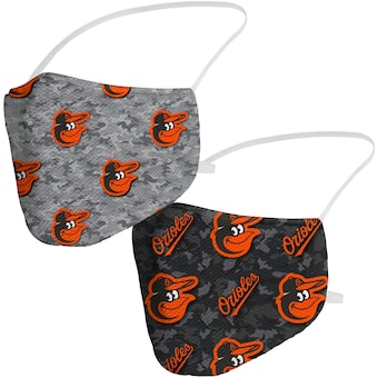 Baltimore Orioles Fanatics Branded Adult Camo Duo Face Covering 2-Pack