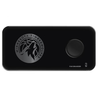 Minnesota Timberwolves 3-in-1 Glass Wireless Charge Pad - Black