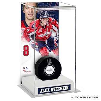 Alex Ovechkin Washington Capitals Fanatics Authentic Autographed Puck with Deluxe Tall Hockey Puck Case