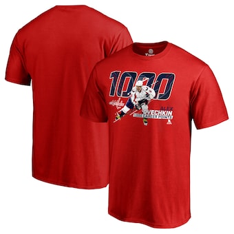 Alexander Ovechkin Washington Capitals Fanatics Branded 1,000 Points T-Shirt - Red