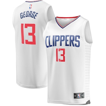 Paul George LA Clippers Fanatics Branded Fast Break Replica Jersey White - Association Edition