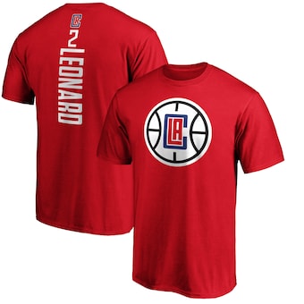 Kawhi Leonard LA Clippers Fanatics Branded Team Playmaker Name & Number T-Shirt - Red