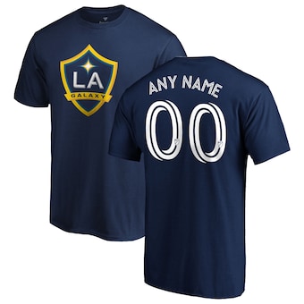 LA Galaxy Fanatics Branded Personalized Authentic Name & Number T-Shirt - Navy