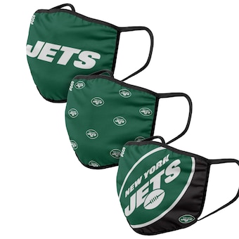 New York Jets FOCO Face Covering (Size Small) 3-Pack