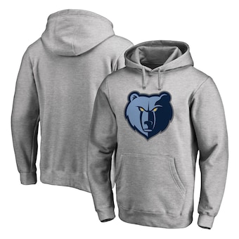 Memphis Grizzlies Fanatics Branded Primary Logo II Pullover Hoodie - Heathered Gray