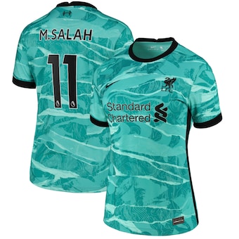 Mohamed Salah Liverpool Nike Women's 2020/21 Away Replica Player Jersey - Teal