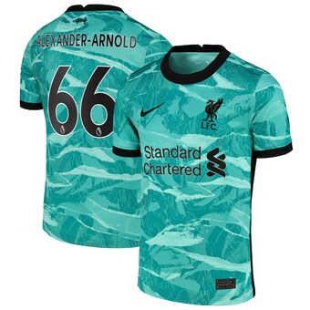 Trent Alexander-Arnold Liverpool Nike Youth 2020/21 Away Replica Player Jersey - Teal