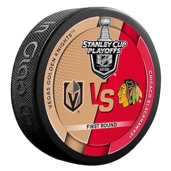 Vegas Golden Knights vs. Chicago Blackhawks Fanatics Authentic Unsigned Inglasco 2020 Stanley Cup Playoffs First Round Dueling Match-Up Hockey Puck