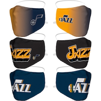 Utah Jazz Fanatics Branded Adult Team Logo Face Covering 3-Pack