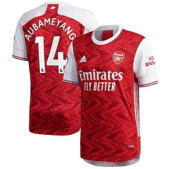 Pierre-Emerick Aubameyang Arsenal adidas 2020/21 Home Authentic Player Jersey - Maroon