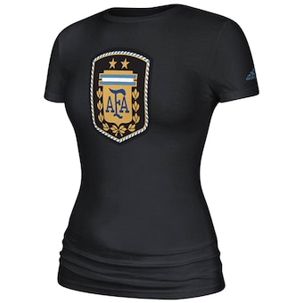 Argentina adidas Women's Futbol Crest T-Shirt - Black