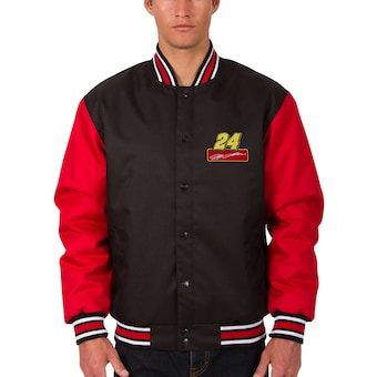 Jeff Gordon JH Design Poly-Twill Varsity Jacket - Black/Red