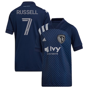 Johnny Russell Sporting Kansas City adidas Youth 2020 Swiss Dots Replica Jersey - Navy