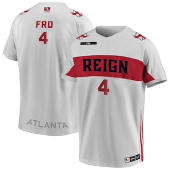 FRD Atlanta Reign Staple Authentic Home Player Jersey - Gray